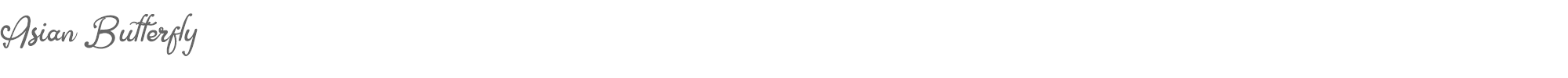 Sample characters Asian Butterfly Font
